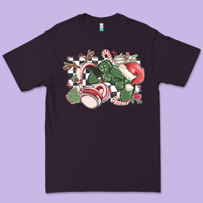 Gamer Christmas Game Controller Premium Tee Designed By Maliassmallbusiness