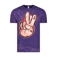Cloud Purple Floral Argyle Peace Sign Vintage Tee - Jasminsmagicworld