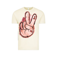 Vintage Arctic Floral Argyle Peace Sign Vintage Tee - Jasminsmagicworld