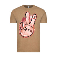 Floral Argyle Peace Sign Vintage Tee | Teevron