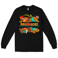 Black Pharmacist pumpkin Long Sleeve Tee - NancyCooperArtShop