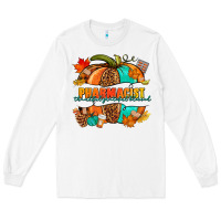 White Pharmacist pumpkin Long Sleeve Tee - NancyCooperArtShop