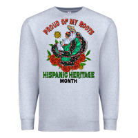 Heather Grey traditional lady hispanic heritage month Premium Sweatshirt - BundleAndBundleShop