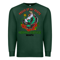 Sports Green traditional lady hispanic heritage month Premium Sweatshirt - BundleAndBundleShop