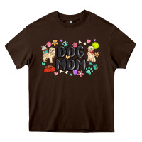 Chocolate Brown dog mom Heavy Core Tee - MaliasSmallBusiness