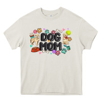 Cream dog mom Heavy Core Tee - MaliasSmallBusiness