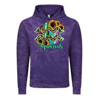 Cloud Purple Aquarius Zodiac Sign Sunflower Leopard Serape Vintage Hoodie - RanaPortraitStore