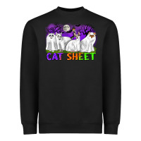 Black cat sheet ghost cats halloween Heavyweight Sweatshirt - CowGirlArtShop