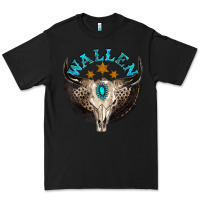 Black wallen with bull skull Premium Tee - NancyCooperArtShop