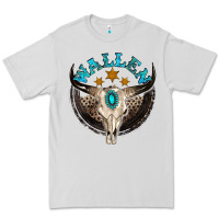 Dove Grey wallen with bull skull Premium Tee - NancyCooperArtShop