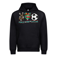 Black peace love soccer Urban Hoodie - CowhideDigitalArt