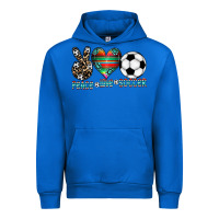 Cobalt peace love soccer Urban Hoodie - CowhideDigitalArt