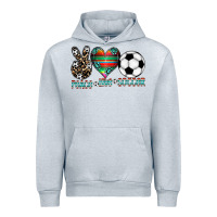 Heather Grey peace love soccer Urban Hoodie - CowhideDigitalArt