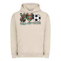 Pigment French Oak peace love soccer Urban Hoodie - CowhideDigitalArt