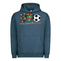 Pigment Midnight Navy peace love soccer Urban Hoodie - CowhideDigitalArt