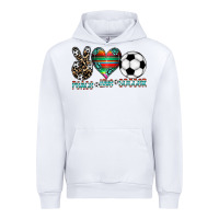 White peace love soccer Urban Hoodie - CowhideDigitalArt