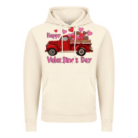 Vintage Artic happy valentine's day truck hearts Vintage Hoodie - RanaPortraitStore