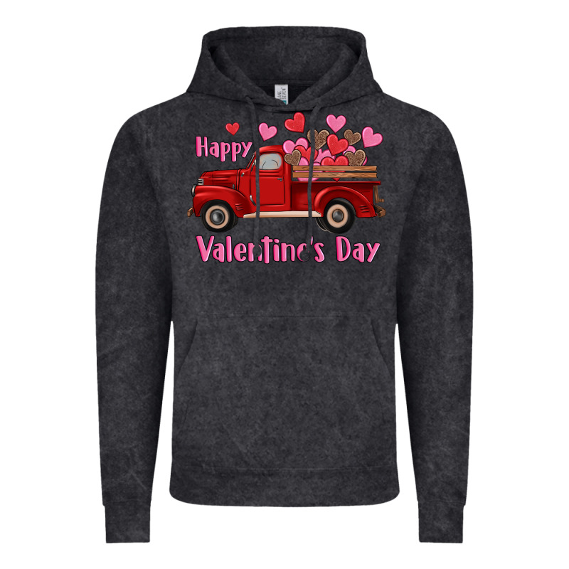 Happy Valentine's Day Truck Hearts Vintage Hoodie by RanaPortraitStore | Teevron