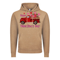 Vintage Coffee happy valentine's day truck hearts Vintage Hoodie - RanaPortraitStore