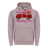 Vintage Zinc happy valentine's day truck hearts Vintage Hoodie - RanaPortraitStore