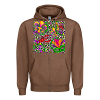 Chestnut mardi gras crawfish leopard  seamless pattern Zipper Hoodie - FaDigitalArtStudio