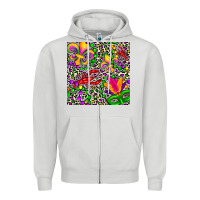 Dove Grey mardi gras crawfish leopard  seamless pattern Zipper Hoodie - FaDigitalArtStudio