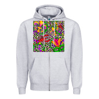 Heather Grey mardi gras crawfish leopard  seamless pattern Zipper Hoodie - FaDigitalArtStudio