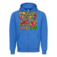 True Royal mardi gras crawfish leopard  seamless pattern Zipper Hoodie - FaDigitalArtStudio