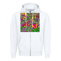 White mardi gras crawfish leopard  seamless pattern Zipper Hoodie - FaDigitalArtStudio