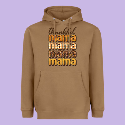 Thankful Mama Heavyweight Hoodie Designed By Bundleandbundleshop