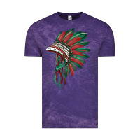Cloud Purple american flag indian headdress Vintage Tee - BarkalooDesign
