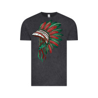 Vintage Black american flag indian headdress Vintage Tee - BarkalooDesign