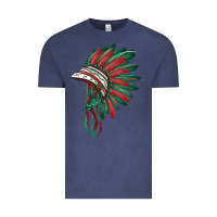 Vintage Denim american flag indian headdress Vintage Tee - BarkalooDesign