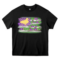 Black mardi gras duck call flag Heavy Core Tee - MaliasSmallBusiness