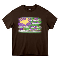 Chocolate Brown mardi gras duck call flag Heavy Core Tee - MaliasSmallBusiness