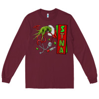 Burgundy Christmas Character Long Sleeve Tee - NancyCooperArtShop