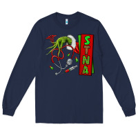 Navy Christmas Character Long Sleeve Tee - NancyCooperArtShop