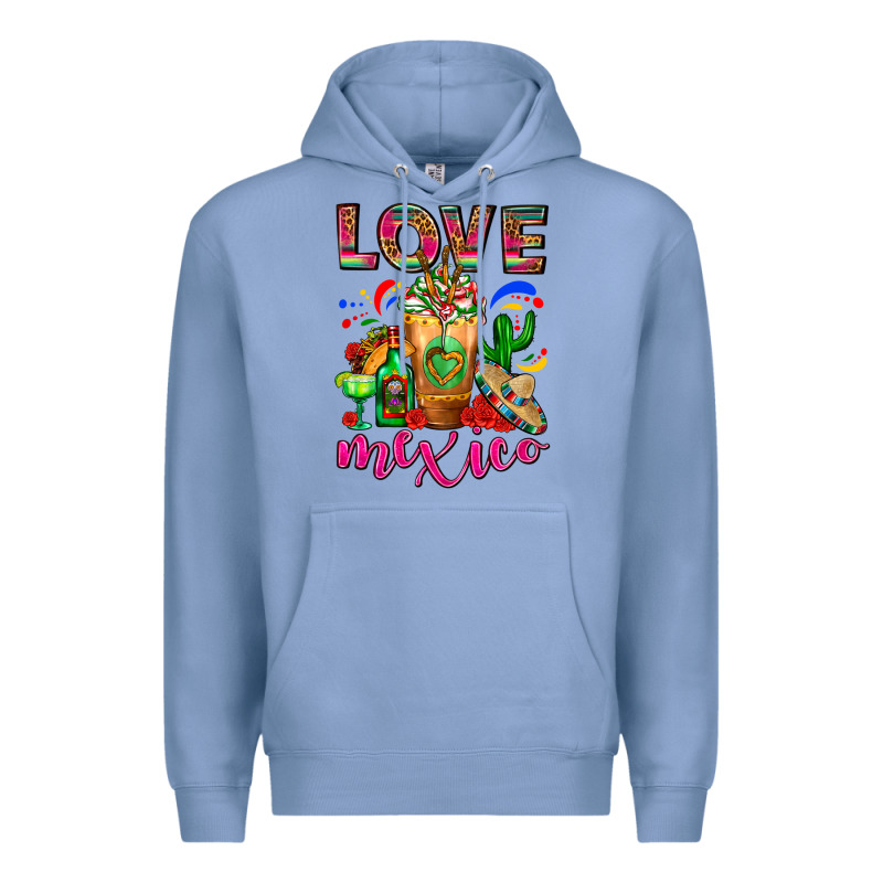 Love Mexico Cold Drink Frappe Premium Hoodie by FaDigitalArtStudio | Teevron