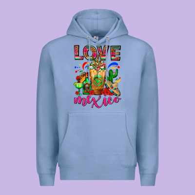 Love Mexico Cold Drink Frappe Premium Hoodie Designed By Fadigitalartstudio