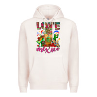 Pale Pink Love Mexico Cold Drink Frappe Premium Hoodie - FaDigitalArtStudio