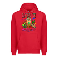 Red Love Mexico Cold Drink Frappe Premium Hoodie - FaDigitalArtStudio