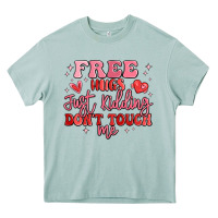 Free Hugs Just Kidding Don't Touch Me Heavy Core Tee | Teevron