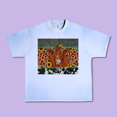 Red Angus Leopard Urban Heavy Tee Designed By Jahusdesignshop