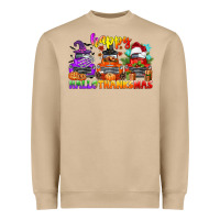 Mushroom happy hallothanksmas truck Heavyweight Sweatshirt - CowGirlArtShop