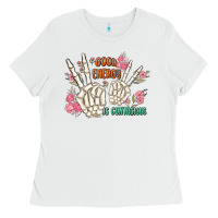 White good energy is contagious Ladies Tee - MaliasSmallBusiness
