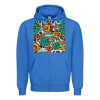 True Royal gemstone sunflower cowhide leopard seamles pattern Zipper Hoodie - FaDigitalArtStudio