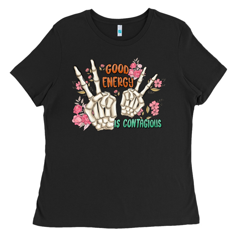 Good Energy Is Contagious Ladies Tee by MaliasSmallBusiness | Teevron