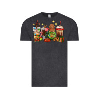 Vintage Black Christmas coffee cups with Poodle Vintage Tee - RanaPortraitStore