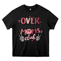 Black over stimulated moms club Heavy Core Tee - MaliasSmallBusiness