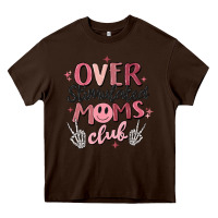 Chocolate Brown over stimulated moms club Heavy Core Tee - MaliasSmallBusiness